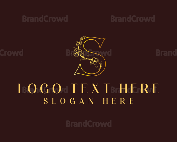 Elegant Beauty Floral Letter S Logo