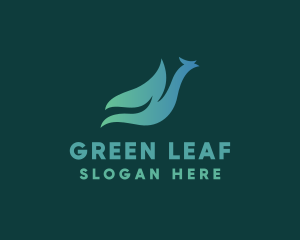 Nature Leaf Bird logo design