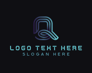 Letter Q - Digital Tech Programming logo design