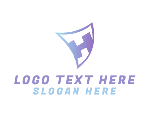 Theme Park - Gradient Flag H logo design