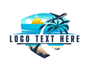 Tropical Vacation Travel Logo