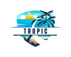 Tropical Vacation Travel logo design