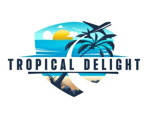 Tropical Vacation Travel logo design