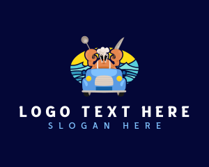 Crab - Chef Crab Car logo design