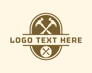 Construction - Hammer Nail Carpentry logo design