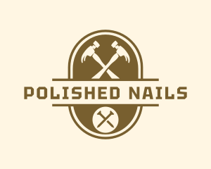 Hammer Nail Carpentry logo design