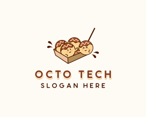 Japanese Takoyaki Snack  logo design