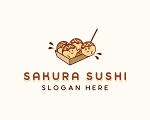 Japanese Takoyaki Snack  logo design