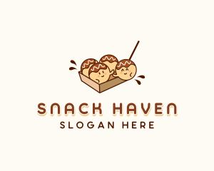 Japanese Takoyaki Snack  logo design