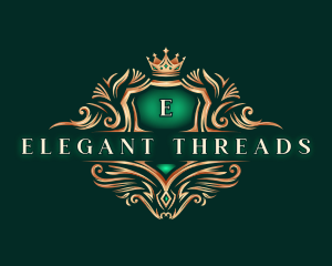 Elegant Crown Shield logo design