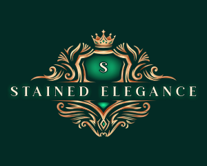 Elegant Crown Shield logo design