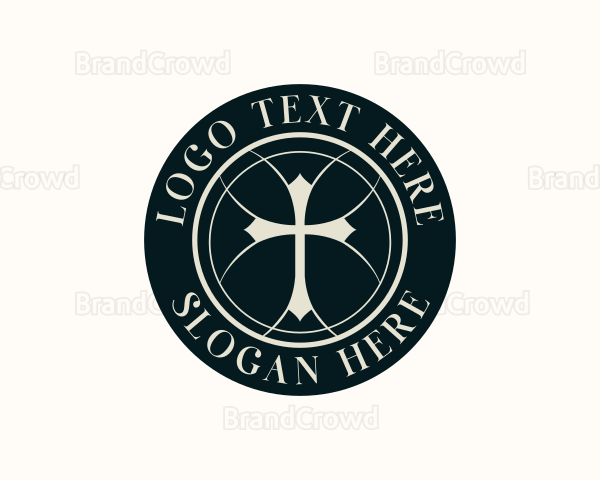 Religious Cross Spiritual Logo