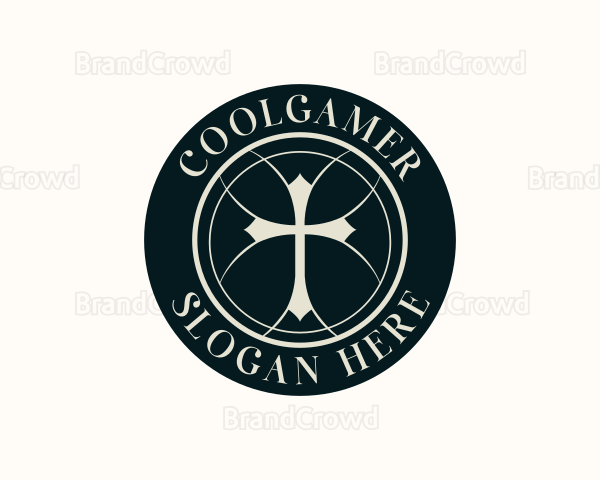 Religious Cross Spiritual Logo