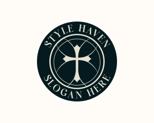 Church - Religious Cross Spiritual logo design