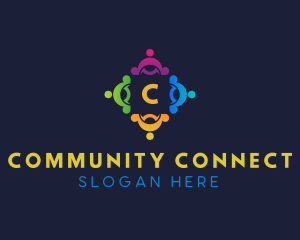 People Community Charity Foundation  logo design