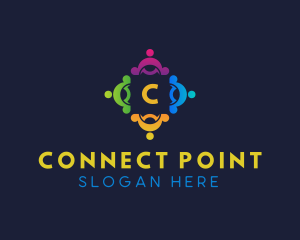 Meeting - People Community Charity Foundation logo design