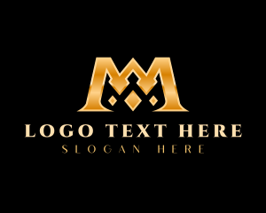 Letter M - Luxury Royal Crown Letter M logo design