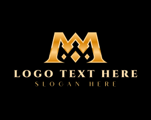 Luxury Royal Crown Letter M Logo