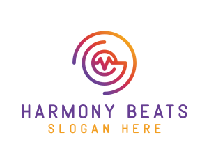 DJ Disc Frequency logo design