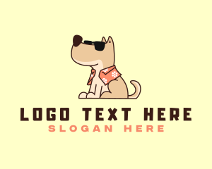 Fashion Stylist - Beach Dog Sunglasses logo design