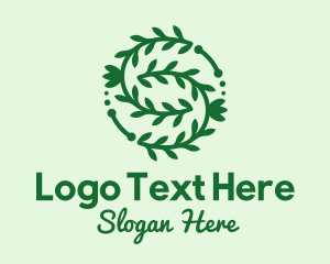 Farm - Green Vine Letter S logo design