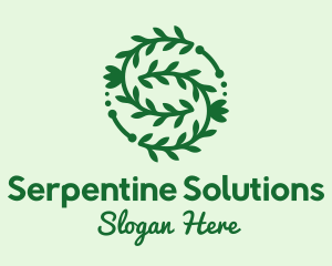 Green Vine Letter S logo design