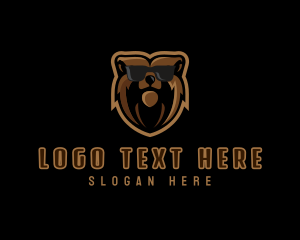 Gaming - Cool Bear Sunglasses logo design