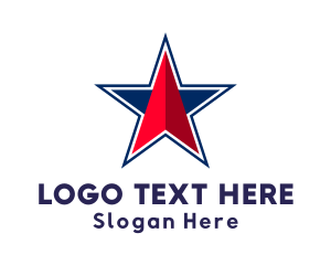 Democratic - Navigational Star Arrow logo design