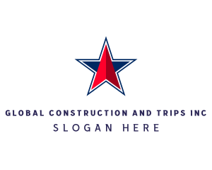 Direction - Navigational Star Arrow logo design
