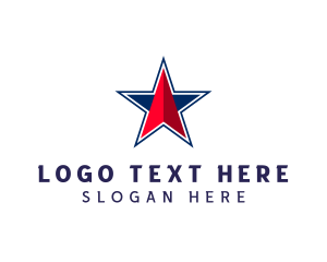 Directional - Navigational Star Arrow logo design