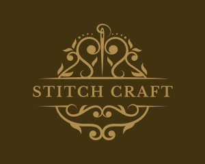 Stylist Needle Sewing logo design