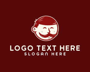 Oriental Chinese Mustache logo design