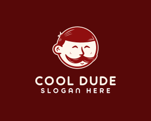 Dude - Oriental Chinese Mustache logo design