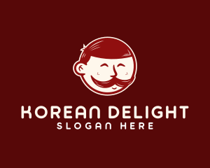 Korean - Oriental Chinese Mustache logo design