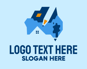 National - Australian Real Estate Deal logo design