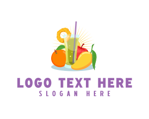 Pineapple - Fruit Juice Drink Flavor logo design
