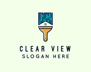 House Window Painting  logo design