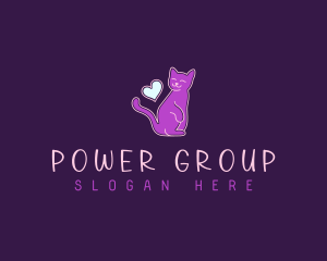 Toy - Cat Heart Feline logo design