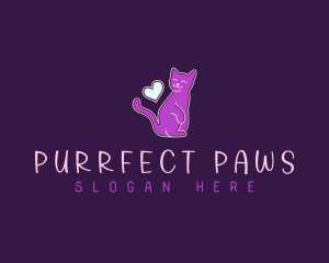 Feline - Cat Heart Feline logo design