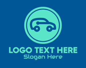 Van - Blue Smart Car logo design