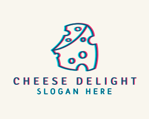 Glitch Cheese Snack logo design