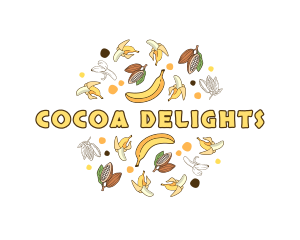 Banana Cocoa Fruit logo design