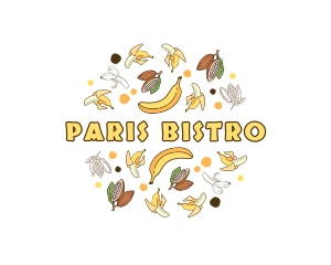 Banana Cocoa Fruit logo design