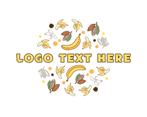 Smoothie - Banana Cocoa Fruit logo design