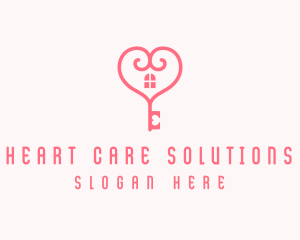 Heart Key Realtor logo design