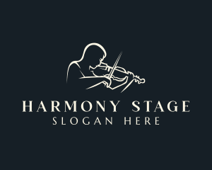 Recital - Violin Instrument Performer logo design