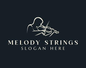 Violin - Violin Instrument Performer logo design