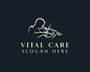 Music Festival - Violin Instrument Performer logo design