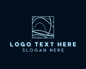 Lab - Abstract Tech Wave logo design