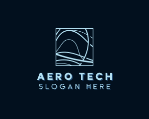 Abstract Tech Wave logo design